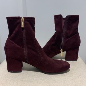 Unisa maroon suede heeled boots. Size 7.5